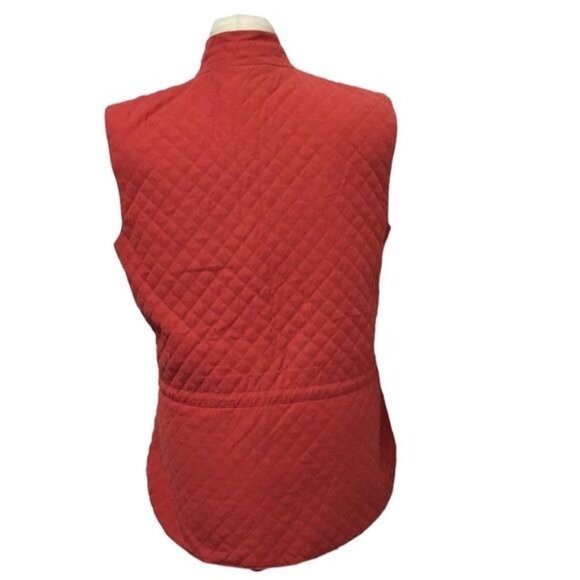 Talbots Womens Red Quilted Vest M Polyester & Nylon - Picture 4 of 9